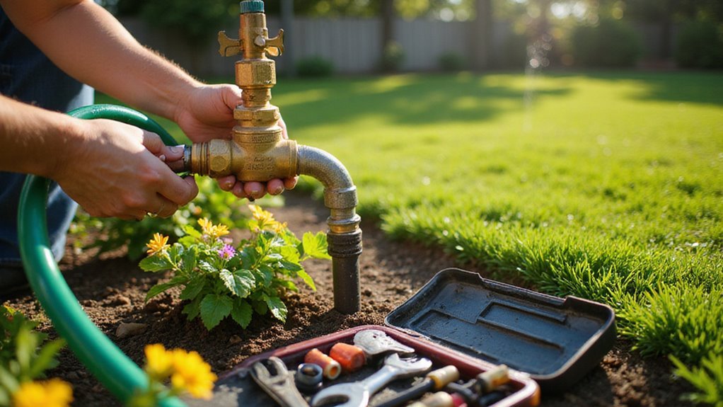 install valves and sprinkler heads
