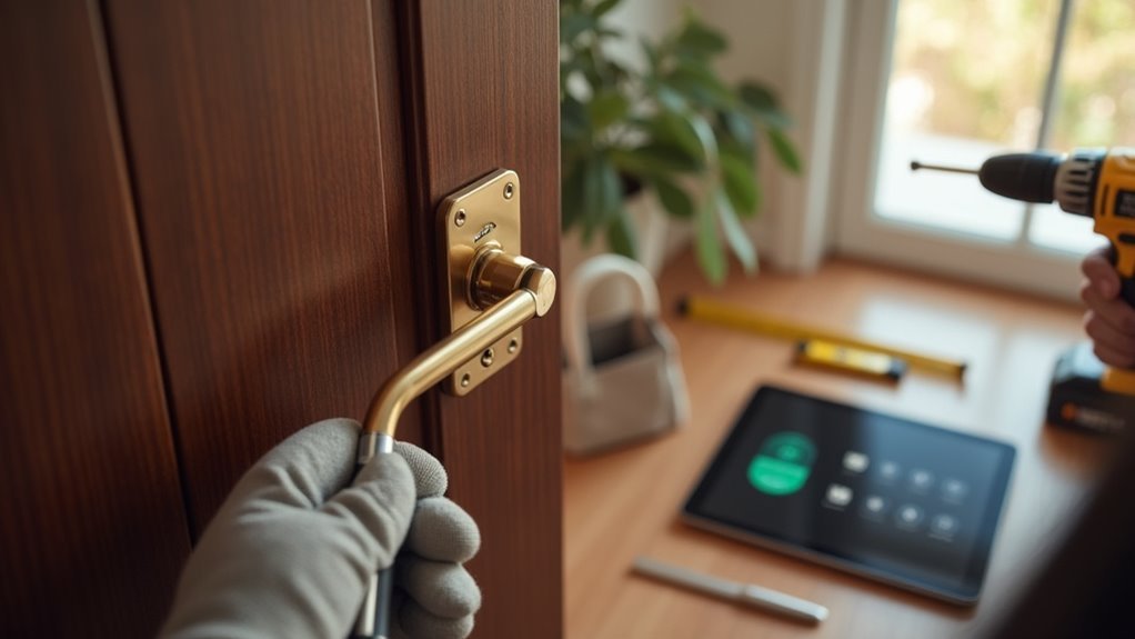 Installing Lock Button How To Install A Smart Lock System - homefrontcharm.com