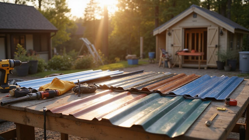 metal roofing materials and tools
